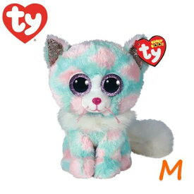 Ty Beanie Boo's OPAL (M) タイ ビーニーブーズ オパール 猫 ネコ ねこ ぬいぐるみ Mサイズ マルチカラー 人形 かわいい 動物 誕生日 プレゼント インテリア ギフト ty TY