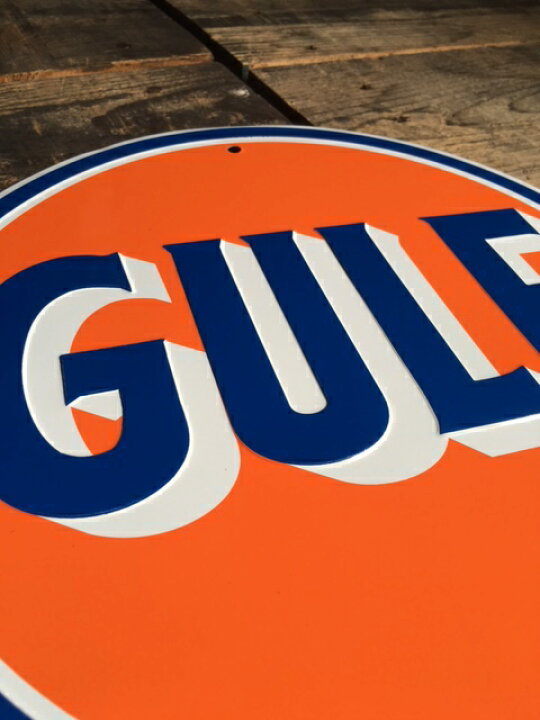 楽天市場 Gulf Sign2 サインプレート アメリカ看板 アンティーク ブリキ ビンテージ Junk ジャンク 錆 サビ風 ガーデン ガーデニング バー ガレージ 倉庫 ガルフ オイル アメリカ Usa Stab Blue Enterprise