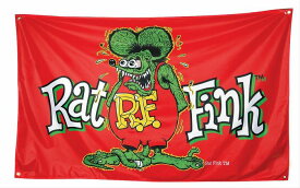 RAT FINK ラットフィンク バナー フラッグ RNV4 壁掛け アメ車 エドロス ratfink アメリカ USA オフィシャル商品 タペストリー