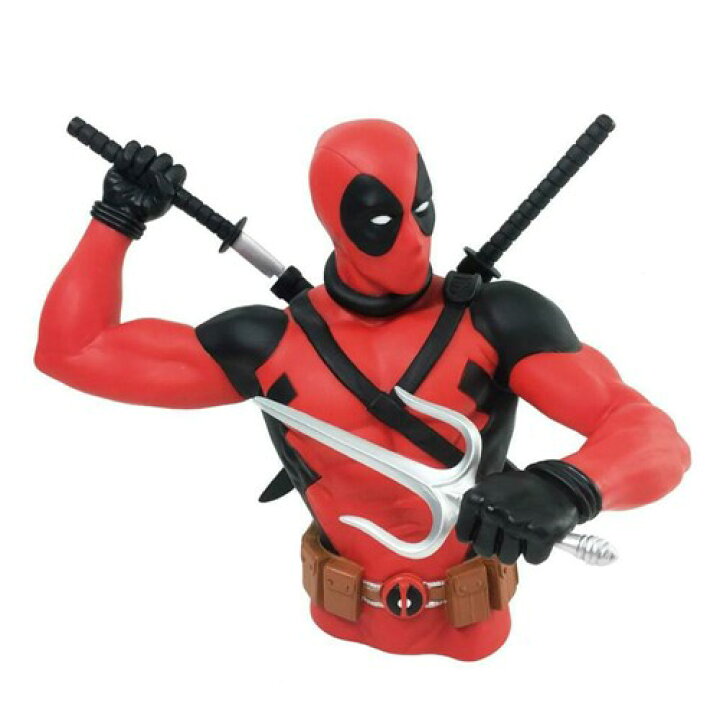 楽天市場 Deadpool Bust Coin Bank デッドプール バストアップバンク 貯金箱 コインバンク フィギュア フィギア アメリカ マーベル Marvel アメコミ 刀 Katana Stab Blue Enterprise