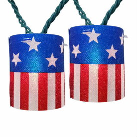 American Flag Tube Light Set 10球 アメリカン フラッグ チューブ ライト セット 10球 イルミネーション 電飾 パーティ アメリカ ストリングライト ガーデンライト ガーランドライト アメリカン モチーフ 星条旗