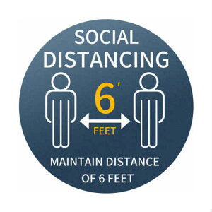 SOCIAL DISTANCE MAINTAIN DISTANCE OF 6 FEET FLOOR STICKER 2PACK �\�[�V�����f�B�X�^���X �t���A�[ �X�e�b�J�[ 2������ �V�[�� �x���X�e�b�J�[ ���ӊ��N �X�� �V���b�v �o�[ ���E���W �J�t�F �A�����J �A����