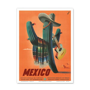 Vintage Worldwide Posters Mexico Mariachi Cactus �r���e�[�W �G�A���C�� ���E�̍L�� �|�X�^�[ ������ �G�� �A�����J ���g�� ���L�V�R �A�[�g�v�����g�y�N���l�R�䂤�p�P�b�g�z