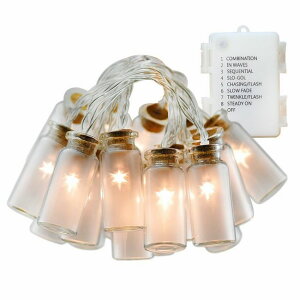 Vintage Clear Glass Jar LED String Lights Mason Jar Fairy Lights 20 C\W[ XgOCg C~l[V Cg d I[vJtF Ɩp K[f  EGfBO K[h A
