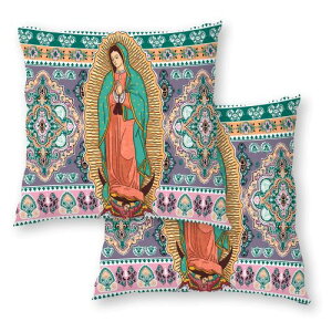 Our Lady Of Guadalupe Cushion Cover 1 OA_[y NbVJo[ NbV Jo[ }A }A LVR LVJ CeA LVRG LVJG݁yNlR䂤pPbgz