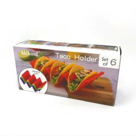 Taco Holder Rainbow Color Aichoof 6個1SET タコス ホルダー 皿 パーティー パーティーグッズ デコレーション お皿 業務用 BBQ キャンプ メキシカン アメリカン タコスホルダー レインボー 虹 メキシコ料理 店舗