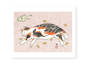 MONMON CATS Autumn Cat Print Lbg G A[gpl |X^[ Ǌ| G L h CY~ tattoo ^gD[ ˂ lR AJ JtHjA