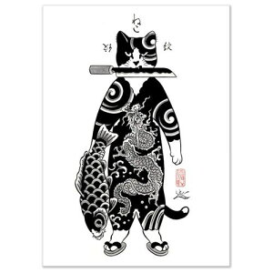MONMON CATS Knife Cat Print ij Lg iCt Lbg vg A[gpl pl |X^[ Ǌ| G L h CY~ tattoo ^gD[ ˂ lR AJ JtHjA A