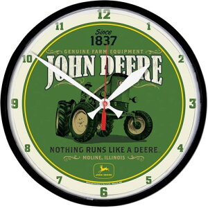 John Deere Nothing Runs Like a Deere Round Clock WfBA[ NbN ǎv Ǌ| v A AJ O[ X gN^[ _ _ AJG AJG