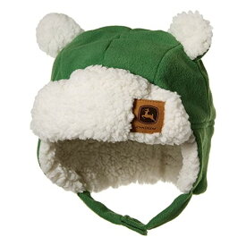 John Deere Toddler Winter Cap Green Trapper Hat ジョン ディアー ウィンターキャップ グリーン トドラーサイズ トラッパーハット トラクター 耕運機 アメリカ アメ車 アメリカン 帽子 もこもこ クマさん 耳付き かわいい