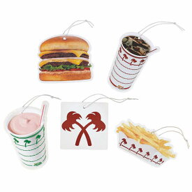 IN-N-OUT-BURGER AIR FRESHENERS 5枚セット インアウトバーガー エアーフレッシュナー アメリカ アメリカン 芳香剤 ペーパーフレッシュナー カーフレッシュナー ポテト シェイク CA カリフォルニア インナウトバーガー 【ネコポス】