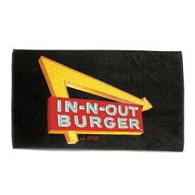 IN-N-OUT-BURGER NEON BEACH TOWEL インアウトバーガー ビーチタオル バスタオル アメリカ アメリカン ハンバーガー屋 CA カリフォルニア インナウトバーガー