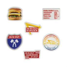 IN-N-OUT-BURGER STICKER PACK インアウトバーガー ステッカー パック 6枚セット アメリカ アメリカン ハンバーガー屋 CA カリフォルニア インナウトバーガーシール 【ネコポス】