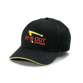 IN-N-OUT-BURGER HAT BLACK YELLOW インアウトバーガー スナップバッグ キャップ アメリカ アメリカン キャップ 帽子 ハット ハンバーガー屋 CA カリフォルニア インナウトバーガー ブラック イエロー