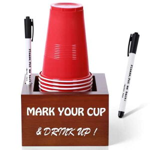 Solo Cup Holder Includes Marker Jbvz_[ }[J[y AJ p[eB[ vJbv Rbv vX`bN ĝ AJ p[eB[ AEghA BBQ X o[ ݉