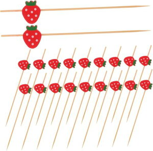 Strawberries Food Picks 50���� �|�� �X�g���x���[ �t�[�h�s�b�N �s�b�N ������ �C�`�S � �r���b�t�F �o�C�L���O �p�[�e�B�[ �C�x���g �ʕ� �������� �t���[�c �J�N�e�� �Ɩ��p �t���[�c�s�b�N 