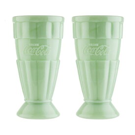Coca-Cola Jadeite Malt Cup コカコーラ ジェダイ モルト カップ 2個 USA アメリカン雑貨 アメリカン アメリカ ホワイト グラス モルトカップ