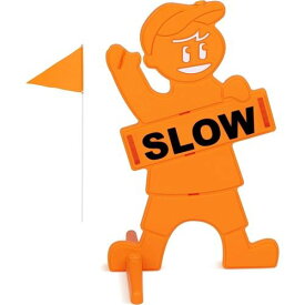 SLOW DOWN MAN! street safety signs スローダウンマン サインスロー サイン キッズアラート 子供飛び出し注意 警告 看板 交通安全 プレート スローダウンマン アメリカ kids Alert 通学路 車 道路
