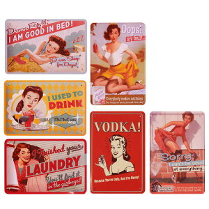 y󂠂izySALEzJuvale 6Zbg ^Cv1 Tin Signs Vintage Retro Metal re[W g ^ TCŔ re[W AJ g uLŔ K[W CeA AJ
