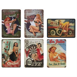 y󂠂izySALEzJuvale 6Zbg ^Cv6 Tin Signs Vintage Retro Metal re[W g ^ TCŔ re[W AJ g uLŔ A zbgbh X K[W Ce
