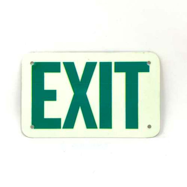 楽天市場】Exit Sign イグジッド サイン 蓄光 Glow アルミニウム 看板 