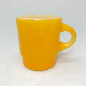 【中古】Fire King Stackable Mug 山吹色 Yellow Orange ファイヤーキング イエロー オレンジ スタッキングマグ 中古 海外輸入中古品 Anchor Hocking Ovenproof Made マグカップ USA ビンテージ アメリカ アメリカン