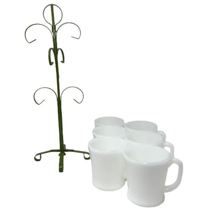 楽天市場】【中古】Fire King White Dハンドル Tree Holder Set 