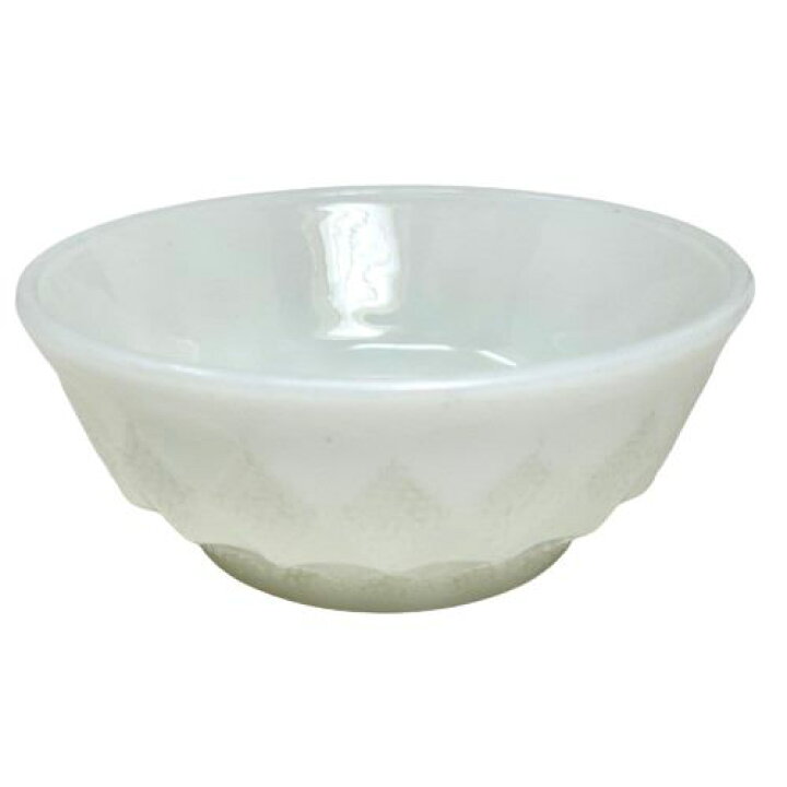 楽天市場】【中古】Fire King Kimberly Cereal Bowl Milk Glass White 
