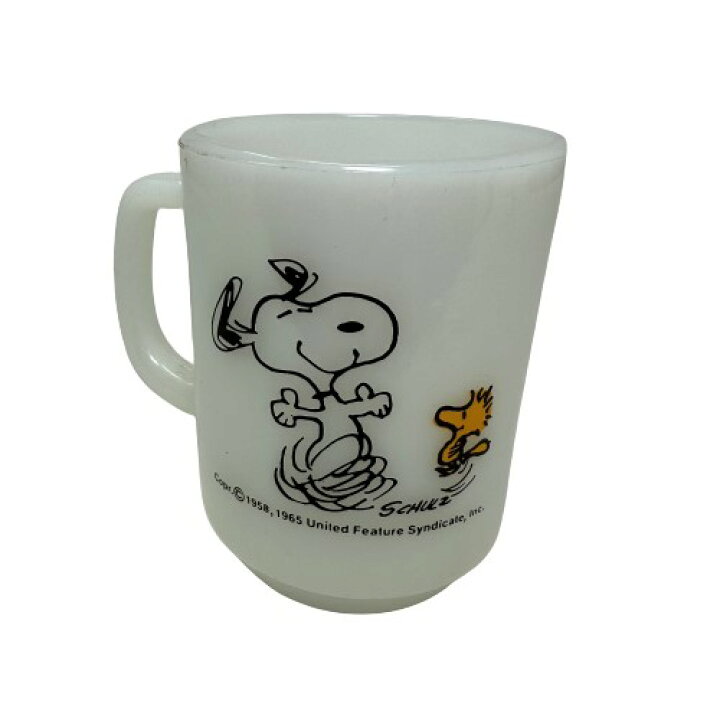 楽天市場】【中古】Fire King Snoopy Joy Mug ファイヤーキング 