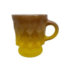 【中古】Fire King KIMBERLY Mug Yellow ファイヤーキングマグカップ キンバリーシリーズ イエロー 中古 海外輸入中古品 Fire King Anchor Hocking Ovenproof Made KIMBERLY ファイアーキング マグカップ USA ビンテージ