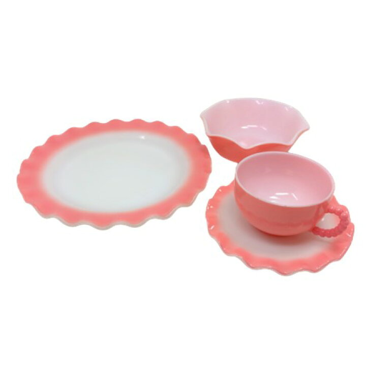 楽天市場】【中古】Hazel Atlas Pink Ripple 4点セット ヘーゼル 