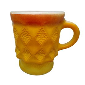 【中古】Fire King KIMBERLY Mug ファイヤーキングマグカップ キンバリーシリーズ オレンジ 中古 海外直輸入中古品 Fire King Anchor Hocking Ovenproof Made KIMBERLY ファイアーキング マグカップ USA ビンテージ