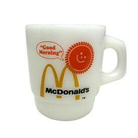 【中古】Fire King McDonald's Good Morning Mug ファイヤーキング マクドナルド グッドモーニング マグ アドマグ プリントマグ 中古 海外輸入中古品 Anchor Hocking Ovenproof Made マグカップ USA ビンテージ アメリカ アメリカン