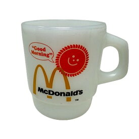 【中古】Fire King McDonald's Good Morning Mug ファイヤーキング マクドナルド グッドモーニング マグ アドマグ プリントマグ 中古 海外輸入中古品 Anchor Hocking Ovenproof Made マグカップ USA ビンテージ アメリカ アメリカン
