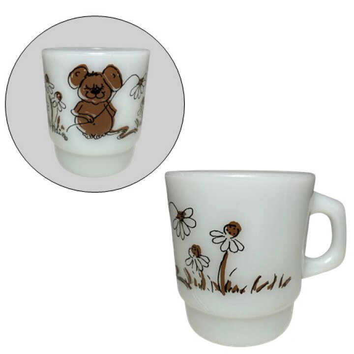 楽天市場】【中古】Fire King Hildi Mouse Mug ファイヤーキング 