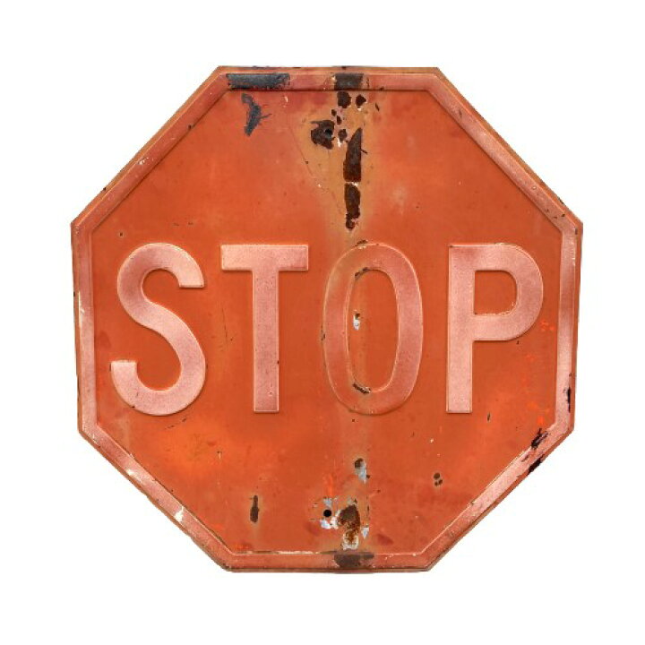 楽天市場】【中古】Vintage STOP Sign エンボス ビンテージ 看板 