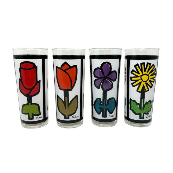 楽天市場】【中古】Fire King Pop Floral Rose Tumbler Glass 16oz 