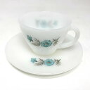 【中古】Fire King Bonnie Blue Cup & Saucer ファイヤーキング ボニーブルー カップ＆ソーサー 海外輸入中古品 Fire …