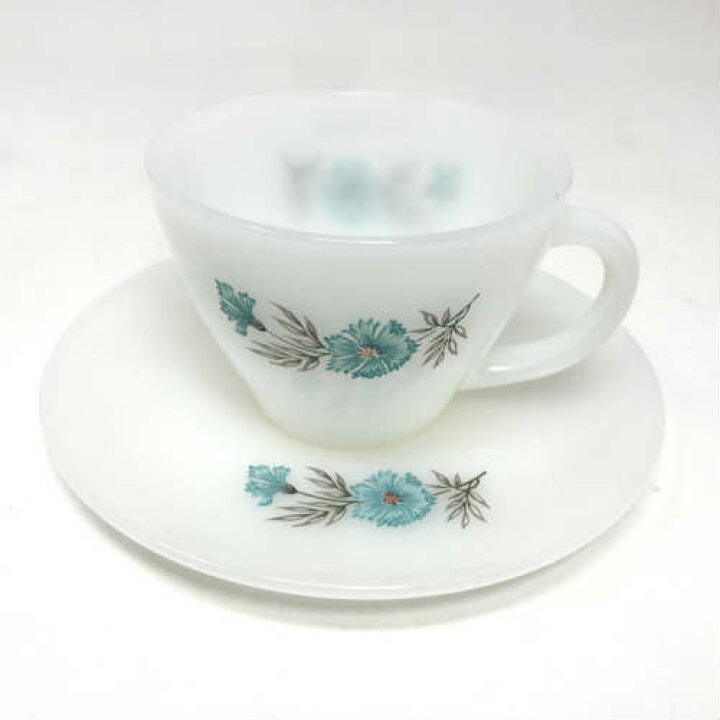 楽天市場】【中古】Fire King Bonnie Blue Cup & Saucer 
