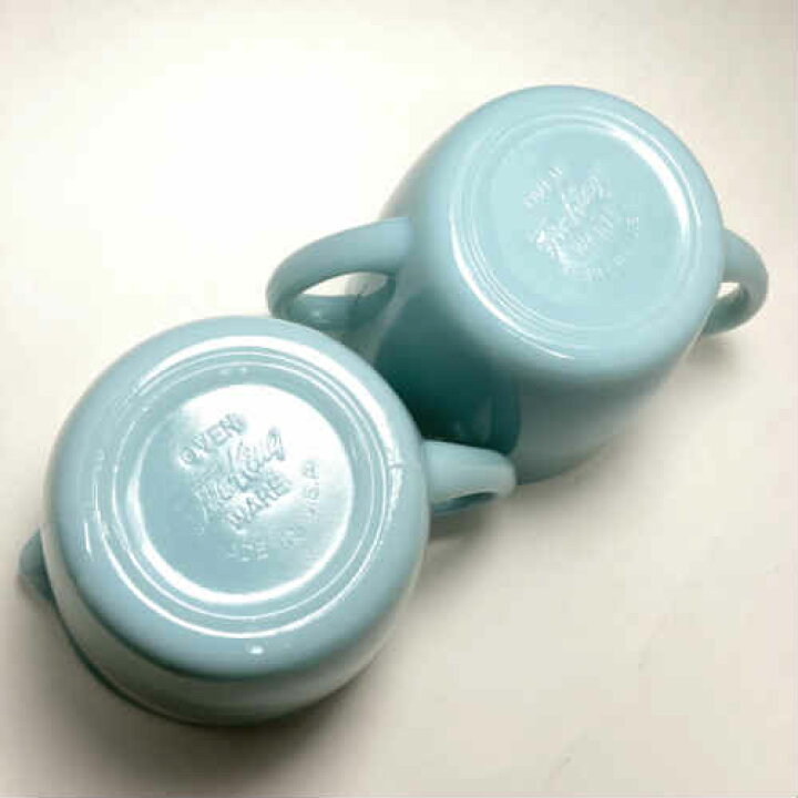 楽天市場】【中古】【希少】Fire King Turquoise Blue Creamer and 