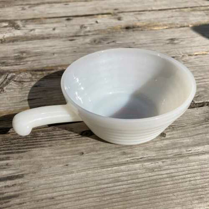 楽天市場】【中古】【レア品】Fire King Milk Glass French Casserole 