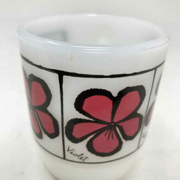 楽天市場】【中古】Fire King Pop Floral Violet Mug ファイヤーキング 