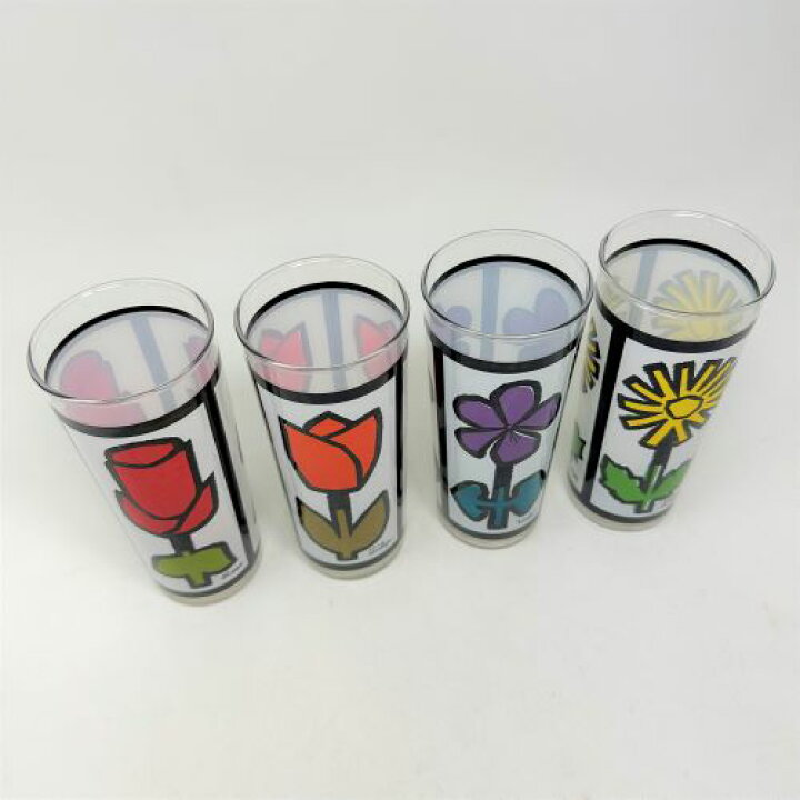 楽天市場】【中古】Fire King Pop Floral Rose Tumbler Glass 16oz 
