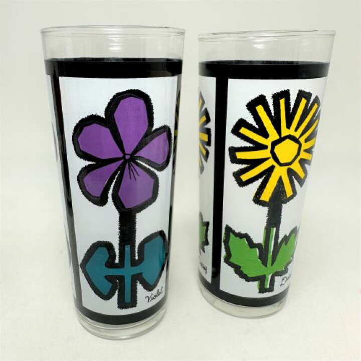 楽天市場】【中古】Fire King Pop Floral Rose Tumbler Glass 16oz 