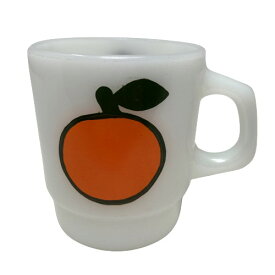 【中古】Fire King Super Fruit Orange Mug ファイヤーキング スーパーフルーツ オレンジ マグ 中古 海外輸入中古品 Anchor Hocking USA みかん ビンテージ アメリカ アメリカン スタッキングマグ