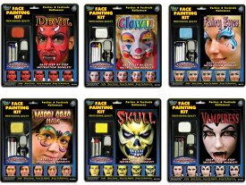 Face Painting Kit フェイス ペインティング キット クレヨン コスプレ サッカー観戦 応援 お祭り ハロウィン パーティー 演劇 舞台メイク 特殊メイク 仮装 メイクセット 変装 ドーラン 演出 余興 アメリカ フェイスペイント 【ネコポス】