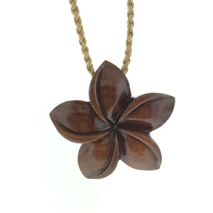 Hawaiian Koa Wood Plumeria Flower Necklace nCA RA Ebh vA t[ lbNX t_X T[t T[t@[ An nCAWG[ HAWAIIAN JEWELRY KOA ANZT[ y_