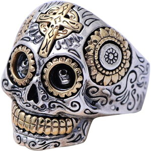 Mexican Skull Ring ���L�V�J�� �X�J�� �����O �w�� �V���K�[�X�J�� �A�N�Z�T���[ �W���G���[ �`�x�^���X�J���� ���L�V�R ���L�V�J�� �K�C�R�c ���� �^�J �V���o�[ �M�t�g �v���[���g