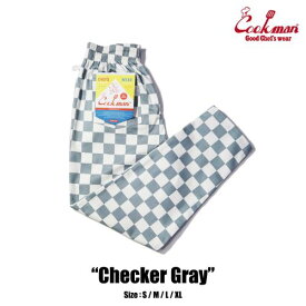 クックマン シェフパンツ Cookman Chef Pants Checker Gray チェッカー グレー チェック柄 アメリカ アメリカン ユニセックス COOKMAN Cookman 男女兼用 ワークパンツ