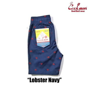 �N�b�N�}�� �V�F�t�p���c �V���[�g�p���c Chef Pants Short Embroidery Lobster Navy �G���u���C�_���[ ���u�X�^�[ �l�C�r�[ �C�V ���� �G�r �A�����J �A�����J�� �Z�p�� �V���[�p�� COOKMAN Cookman ���[�N�p